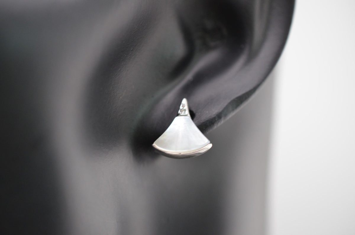 Moroccan 925 Sterling Silver MOP Earrings