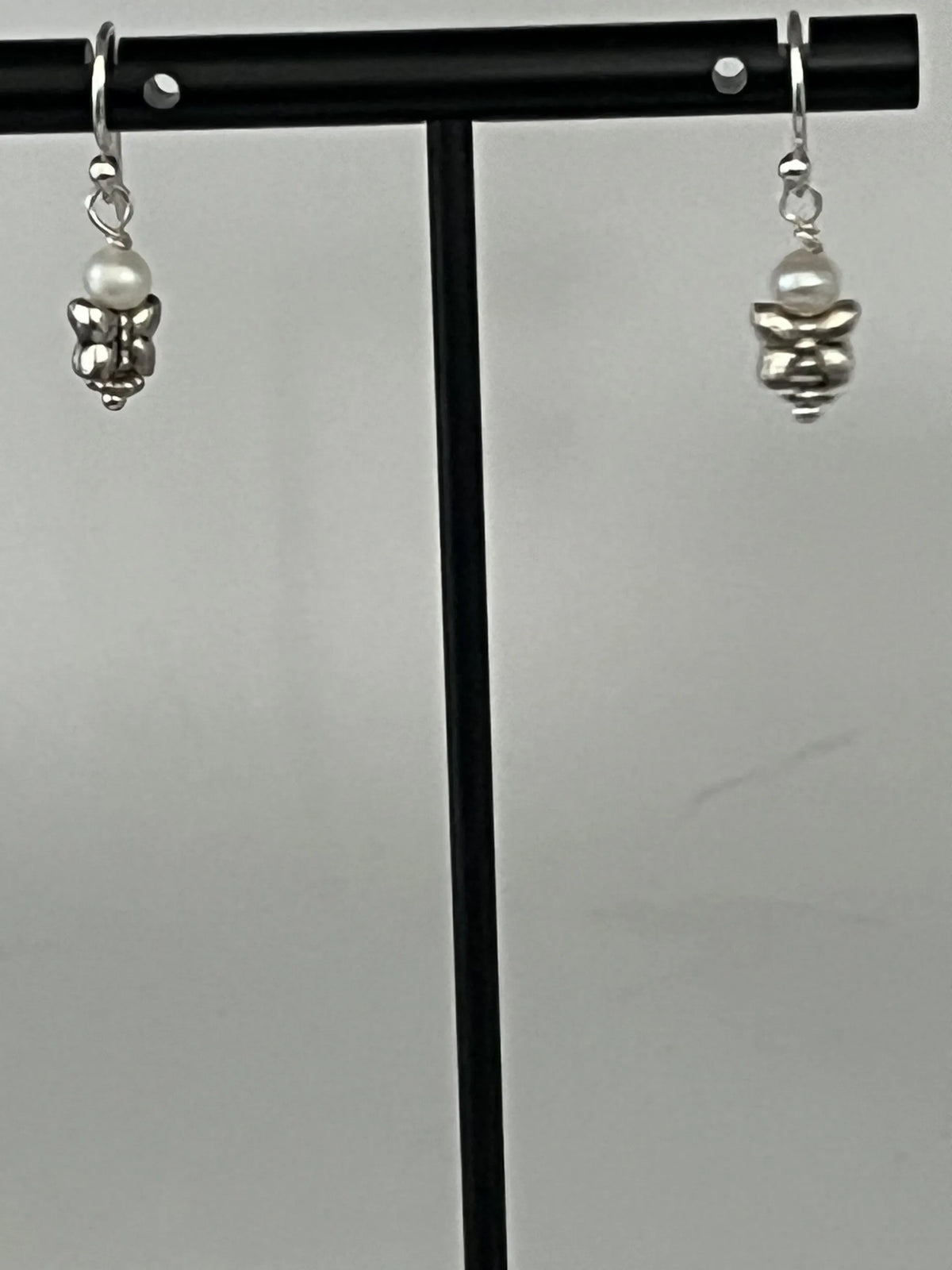 Nadine Leo Mississippi River Pearl Co Sterling Silver Pearl Earrings