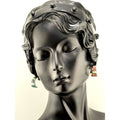 Native American "MY" Sterling Silver Opal Stud Earrings