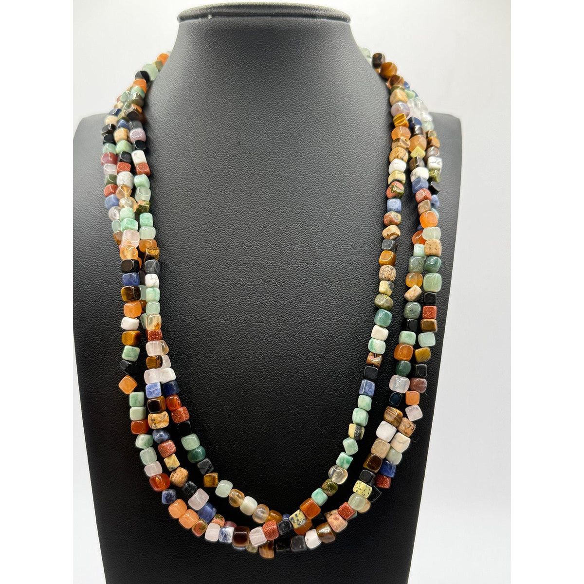 Native American Natural Gemstones 3 Strand Necklace - Sarasotabydesign