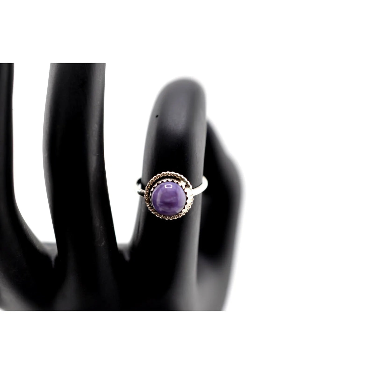 Navajo Ernest Wood Amethyst Sterling ring size 6