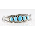 Navajo Harrison and Betty Begay Turquoise Sterling Bracelet - Sarasotabydesign