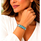 Navajo Harrison and Betty Begay Turquoise Sterling Bracelet - Sarasotabydesign