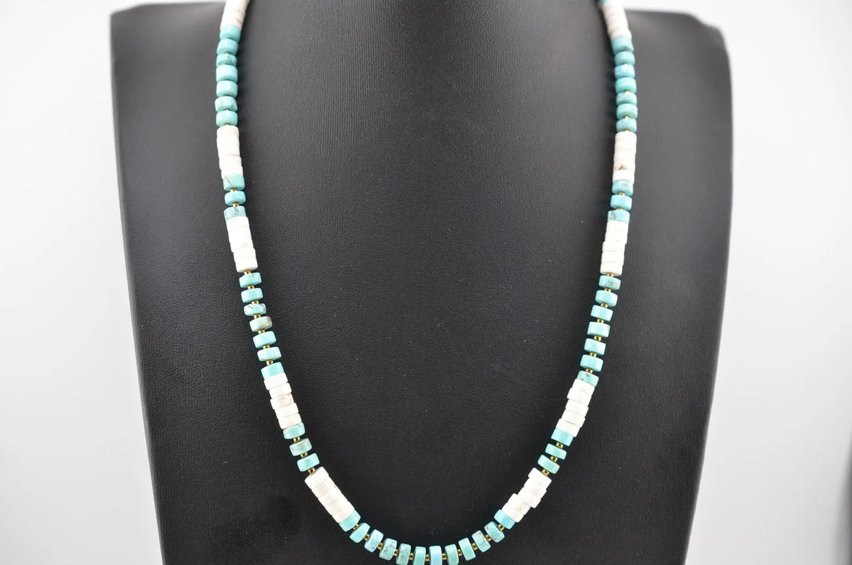 Navajo Mary W Roanhorse Handmade Turquoise Necklace