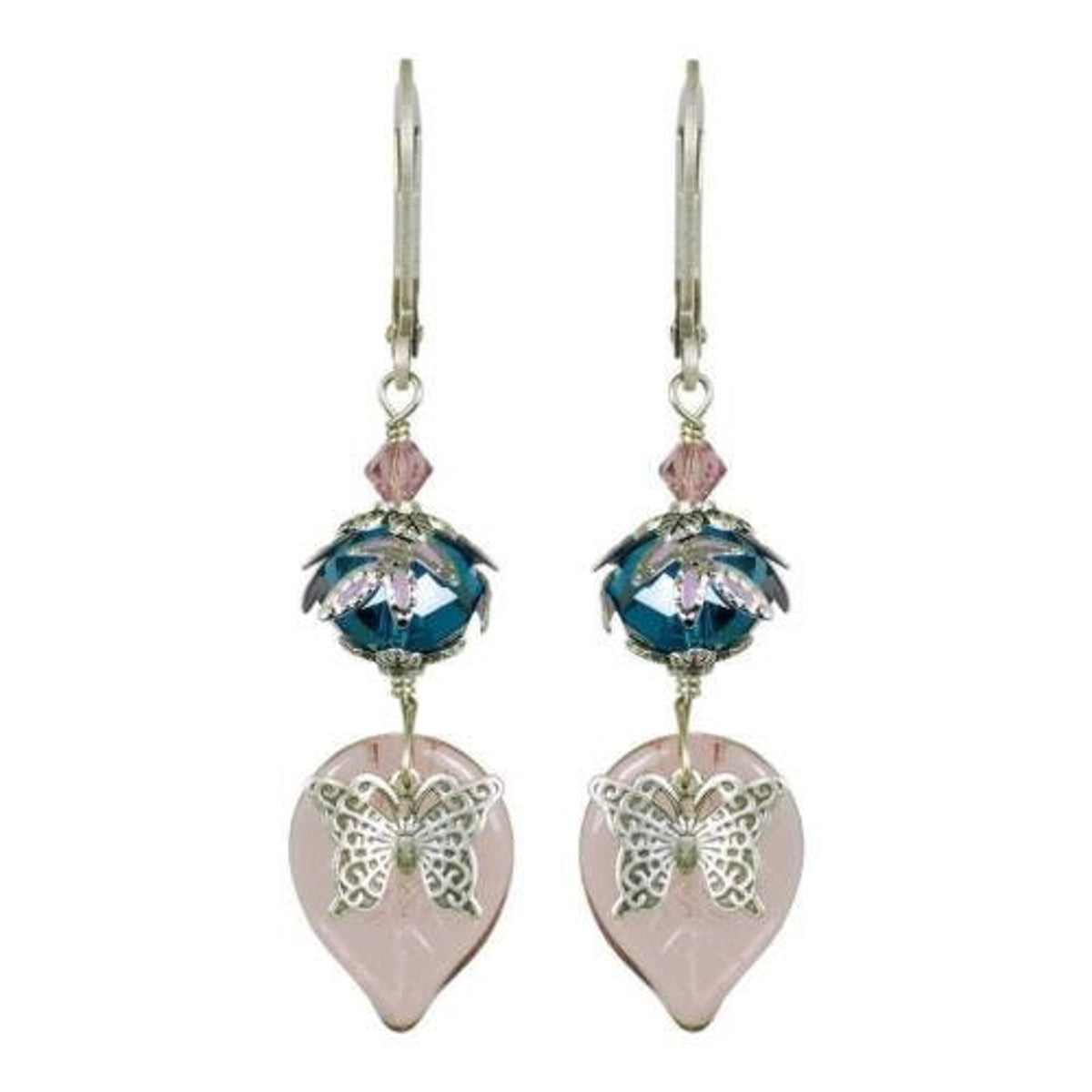 NoMonet Fairyland Sweet Nectar Earrings Lavender and Blue - Sarasotabydesign