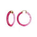 Gold & Honey Ombre Painted INSTYLE Lucite Hoop Earrings