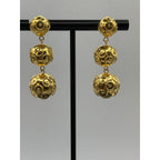 Portuguese Gold Plated Sterling Silver Viana Conta Earrings - Sarasotabydesign
