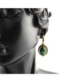 Rachel Reinhardt Malachite and Pave Teardrop Earrings