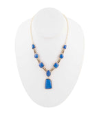 Barse Jewelry Royal Blue Lapis Golden Pendant Necklace