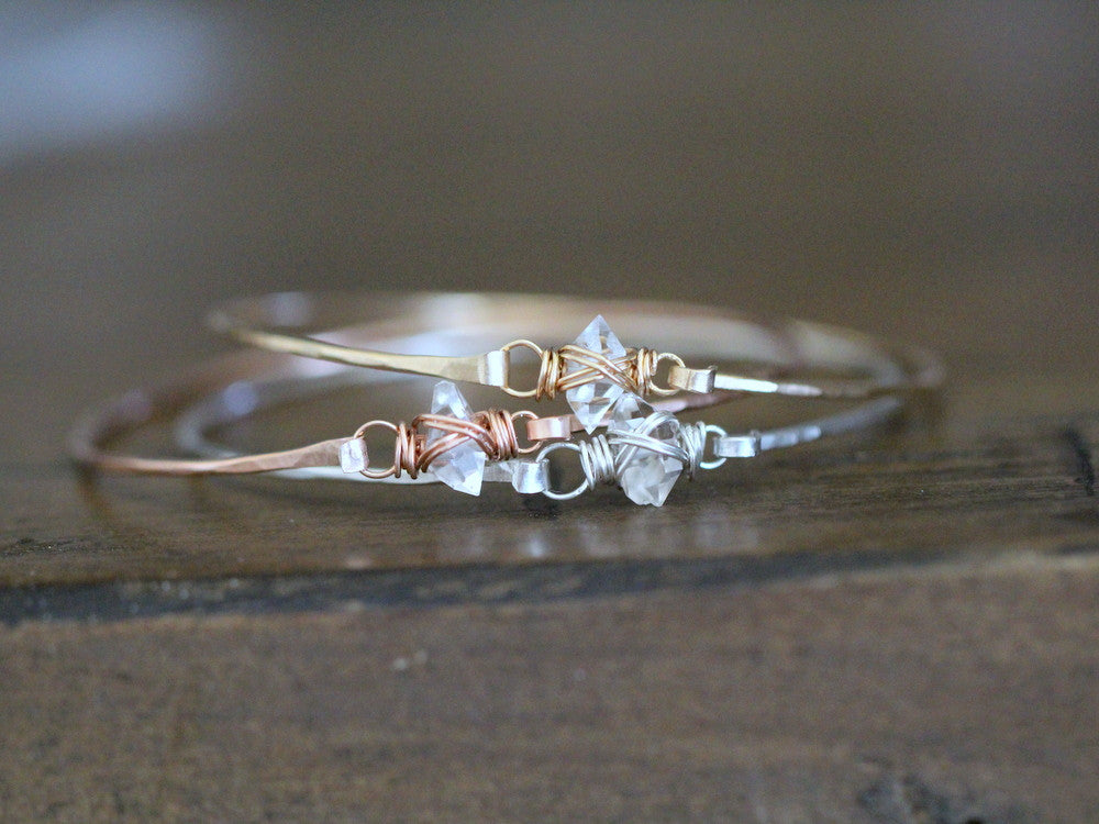 Saressa Designs Herkimer Diamond Caged Bracelet - Sarasotabydesign