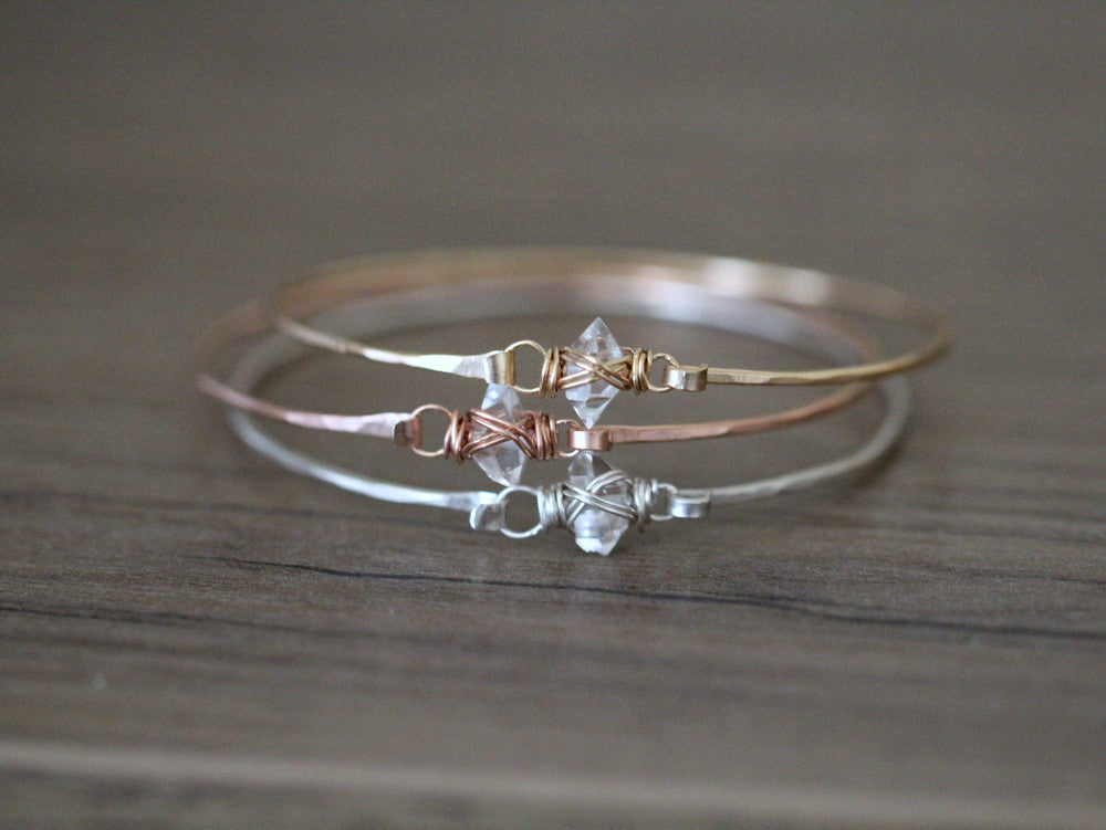 Saressa Designs Herkimer Diamond Caged Bracelet - Sarasotabydesign