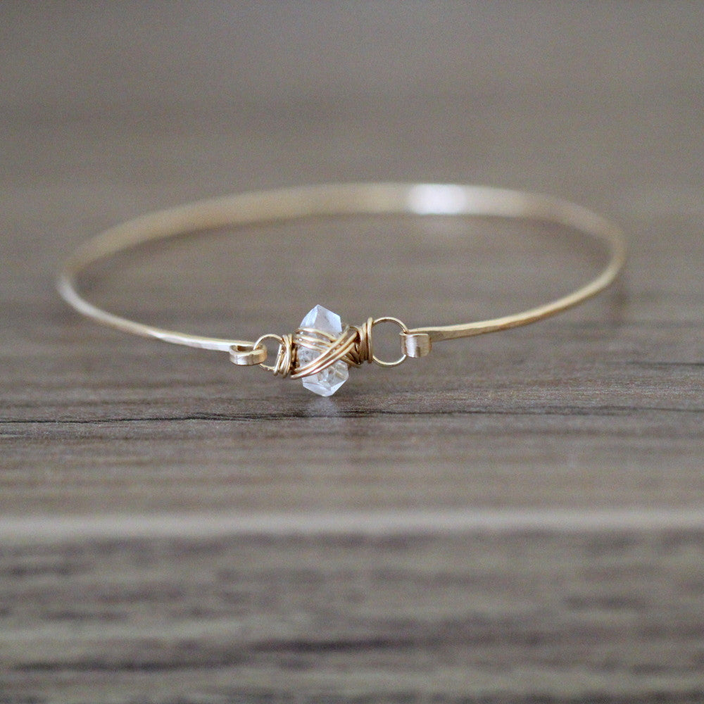 Saressa Designs Herkimer Diamond Caged Bracelet - Sarasotabydesign