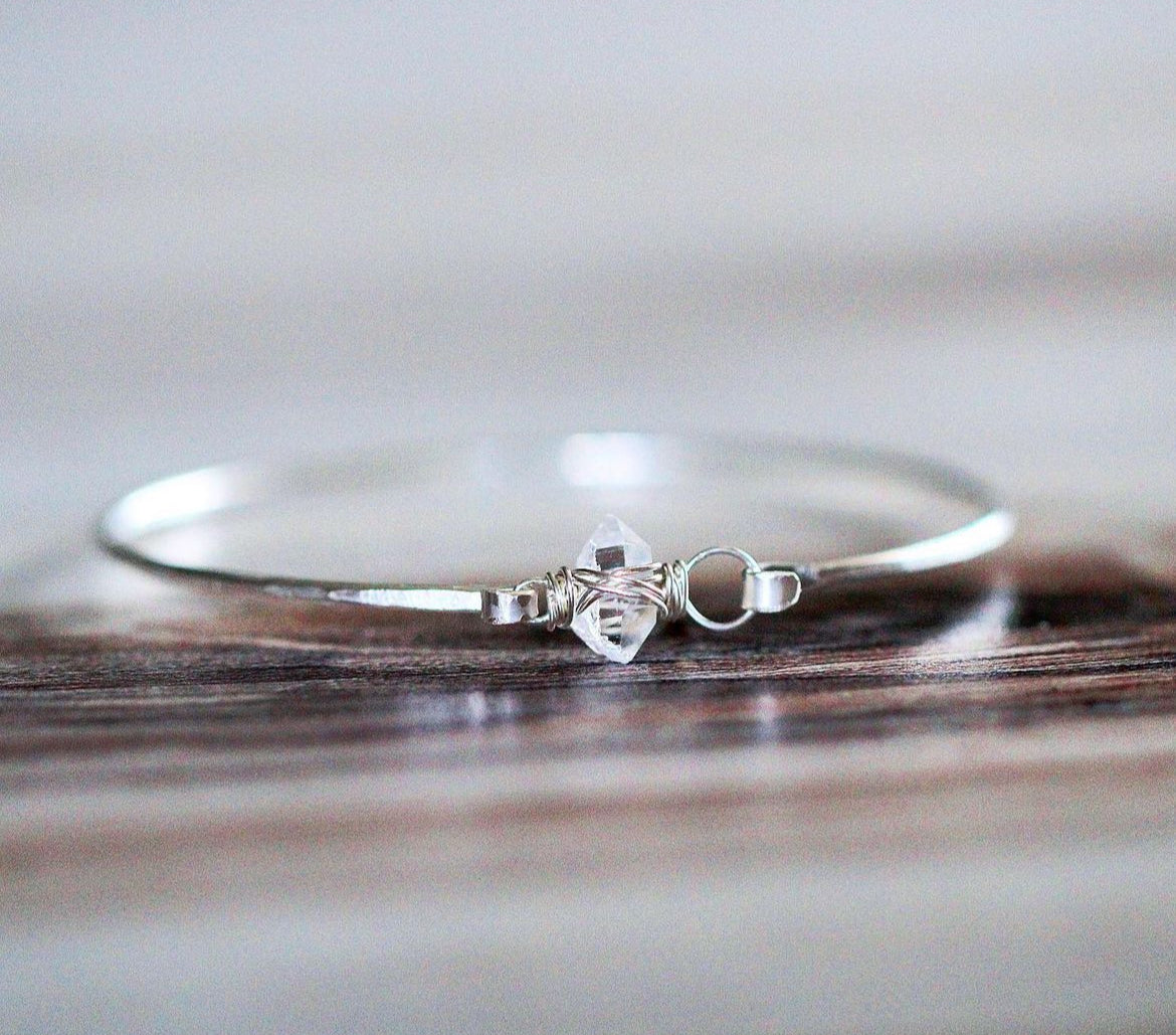Saressa Designs Herkimer Diamond Caged Bracelet - Sarasotabydesign