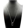 Silpada 925 Sterling Silver 'Shine Bright' Rectangular CZ Necklace