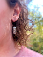 Alison Morse Mini Jellyfish Earrings in Sterling Silver with White Pearls and Hypoallergenic Niobium Earwires