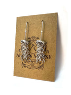 Alison Morse Mini Jellyfish Earrings in Sterling Silver with White Pearls and Hypoallergenic Niobium Earwires