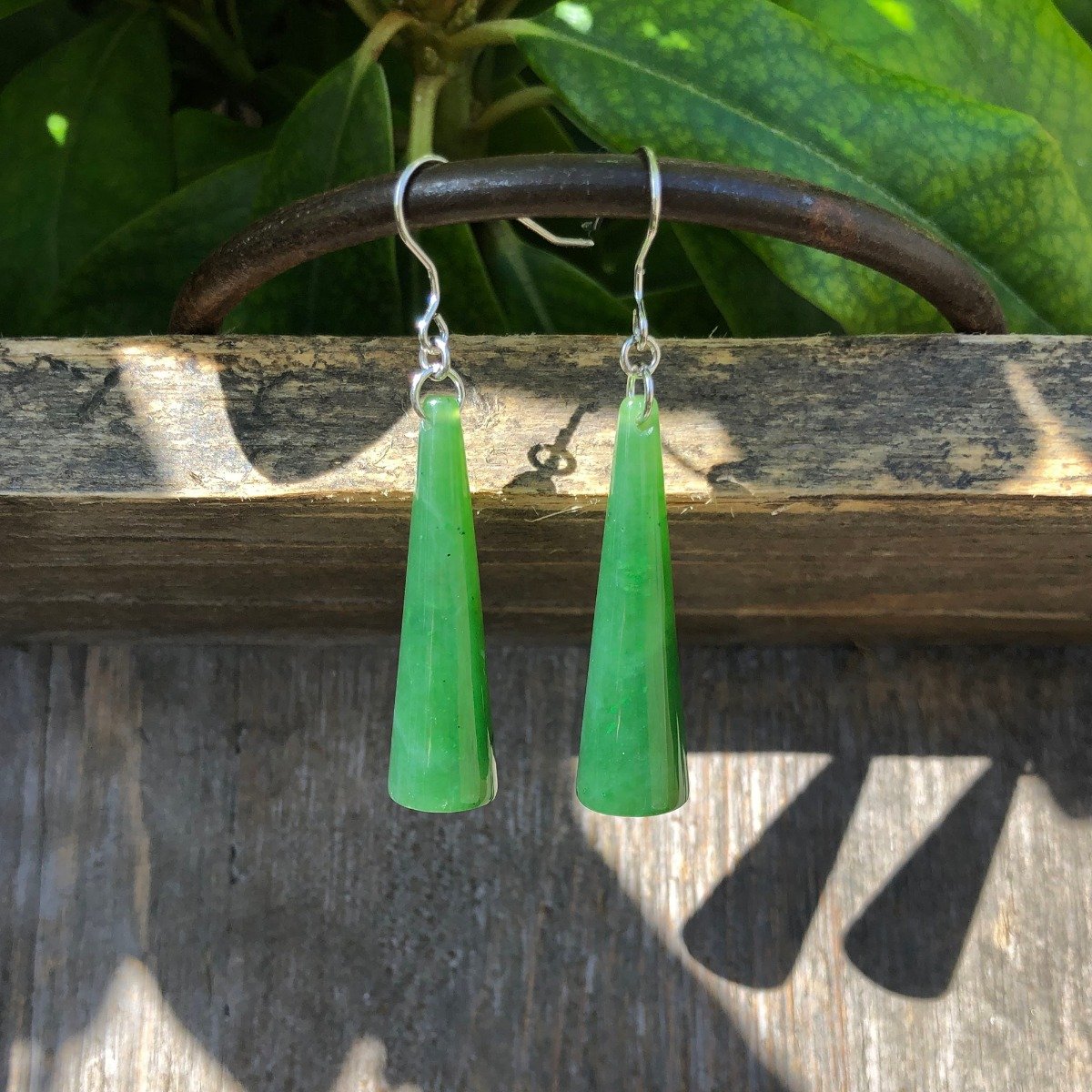 Solid Jade Cone Earrings, 2406 - Sarasotabydesign