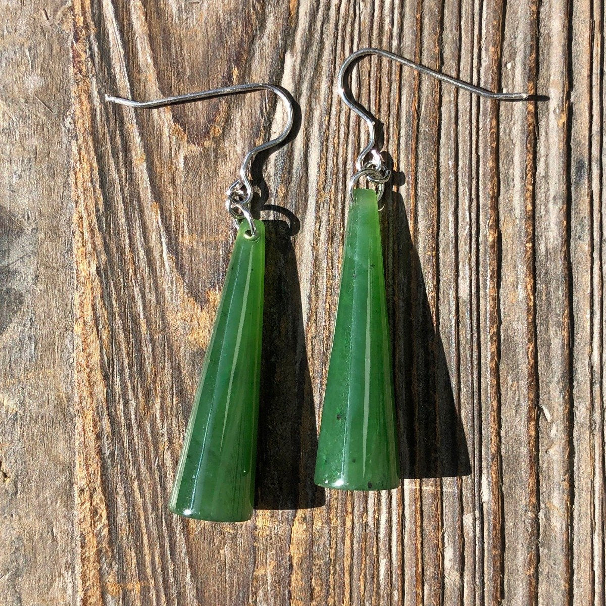 Solid Jade Cone Earrings, 2406 - Sarasotabydesign