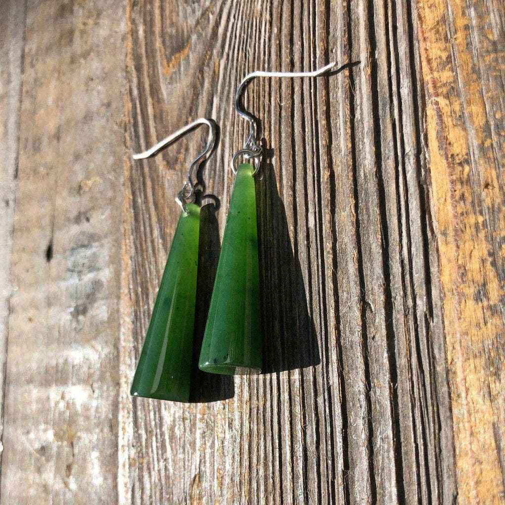 Solid Jade Cone Earrings, 2406 - Sarasotabydesign