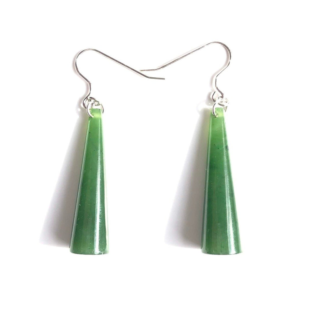 Solid Jade Cone Earrings, 2406 - Sarasotabydesign