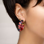 Gold & Honey Feeling Spicy Illusion Hoop Earrings