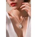 Sterling Silver Horse Head Cameo Photo Locket Pendant Necklace - Sarasotabydesign