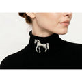 Sterling Silver Prancing Horse Brooch Pin - Sarasotabydesign