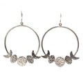 Alison Morse Moon Phase Hoop Earrings in Sterling Silver
