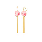 Gold & Honey Tassel Bead Drop Earrings
