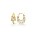 Gold & Honey Triple Hoop Lucite Earrings