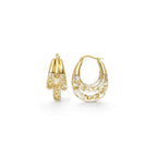 Gold & Honey Triple Hoop Lucite Earrings