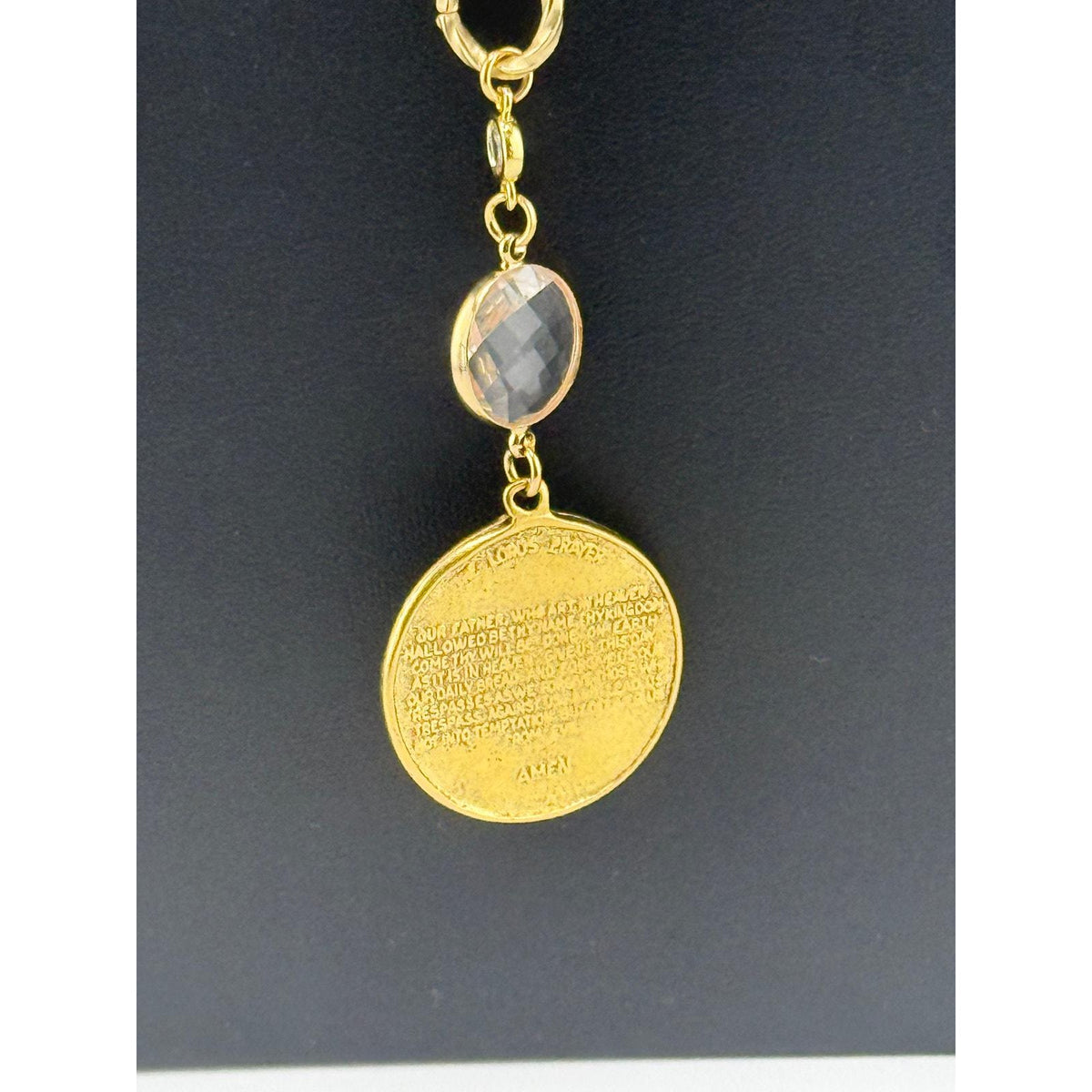 VB&Co Lord’s Prayer Gold Christian Medallion Pendant Necklace - Sarasotabydesign