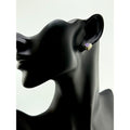 Vintage 925 Sterling Silver Amethyst Post Heart Earrings