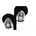 Vintage 925 Sterling Silver Native American Navajo Elsie Yazzie Clip Earrings