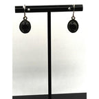 Vintage 925 Sterling Silver Onyx Dangle Earrings - Sarasotabydesign