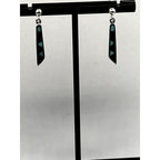 Vintage 925 Sterling Silver Turquoise Dangle Earrings - Sarasotabydesign