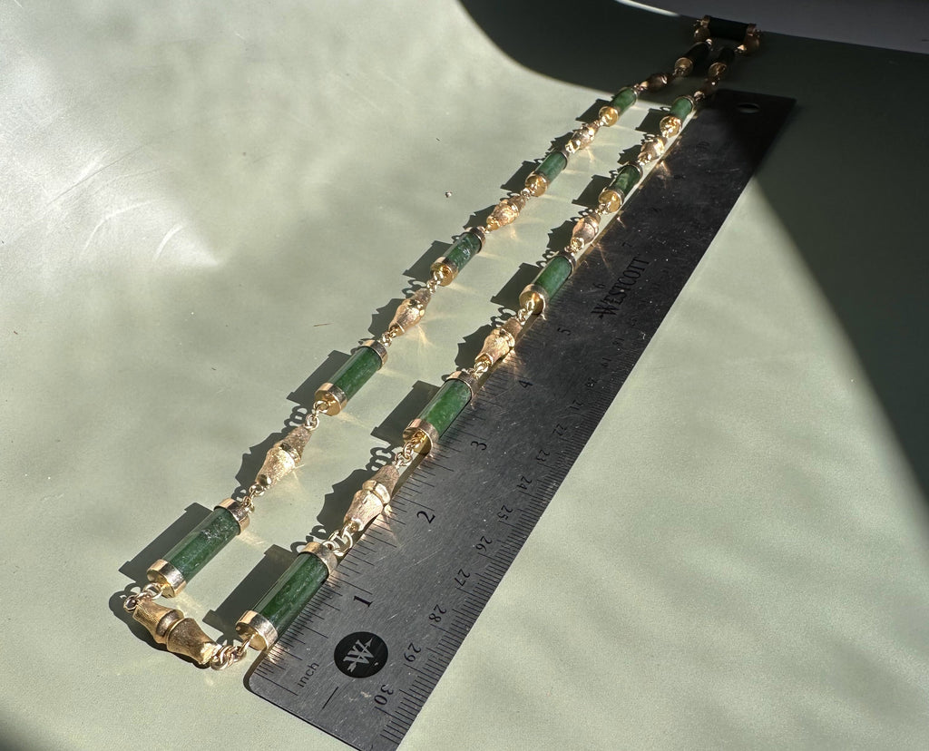 Vintage Jade Necklace - 30" - Sarasotabydesign