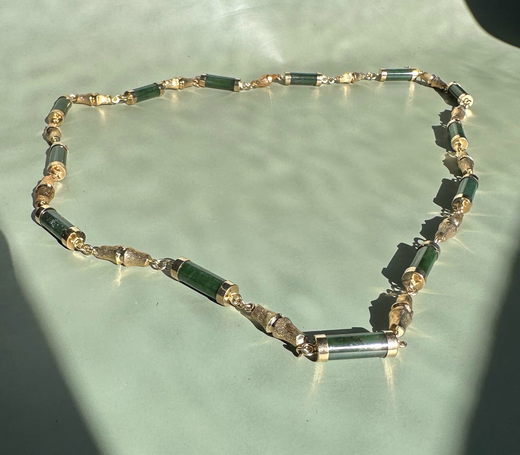 Vintage Jade Necklace - 30" - Sarasotabydesign