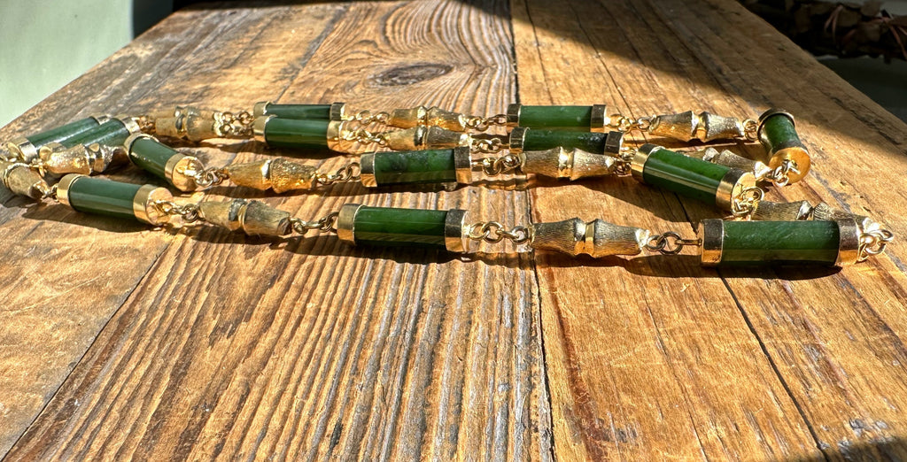 Vintage Jade Necklace - 30" - Sarasotabydesign