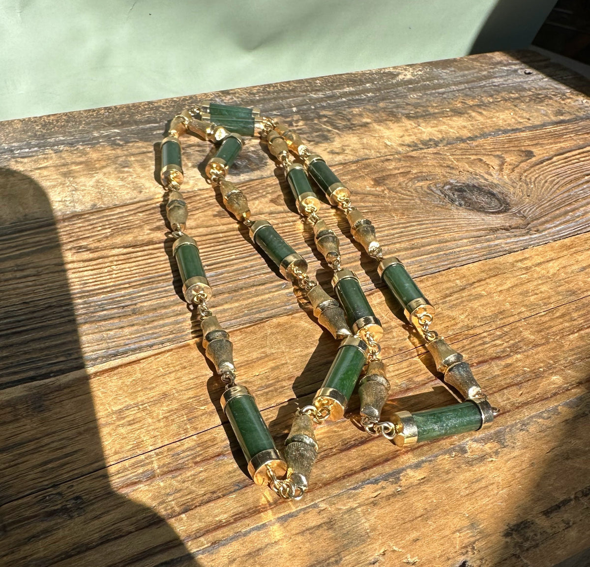 Vintage Jade Necklace - 30" - Sarasotabydesign