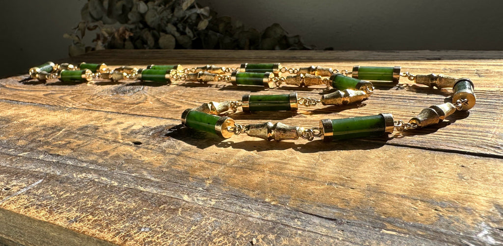 Vintage Jade Necklace - 30" - Sarasotabydesign