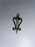Victorian Era Antique Marcasite Art Nouveau Pendant - 925 Silver