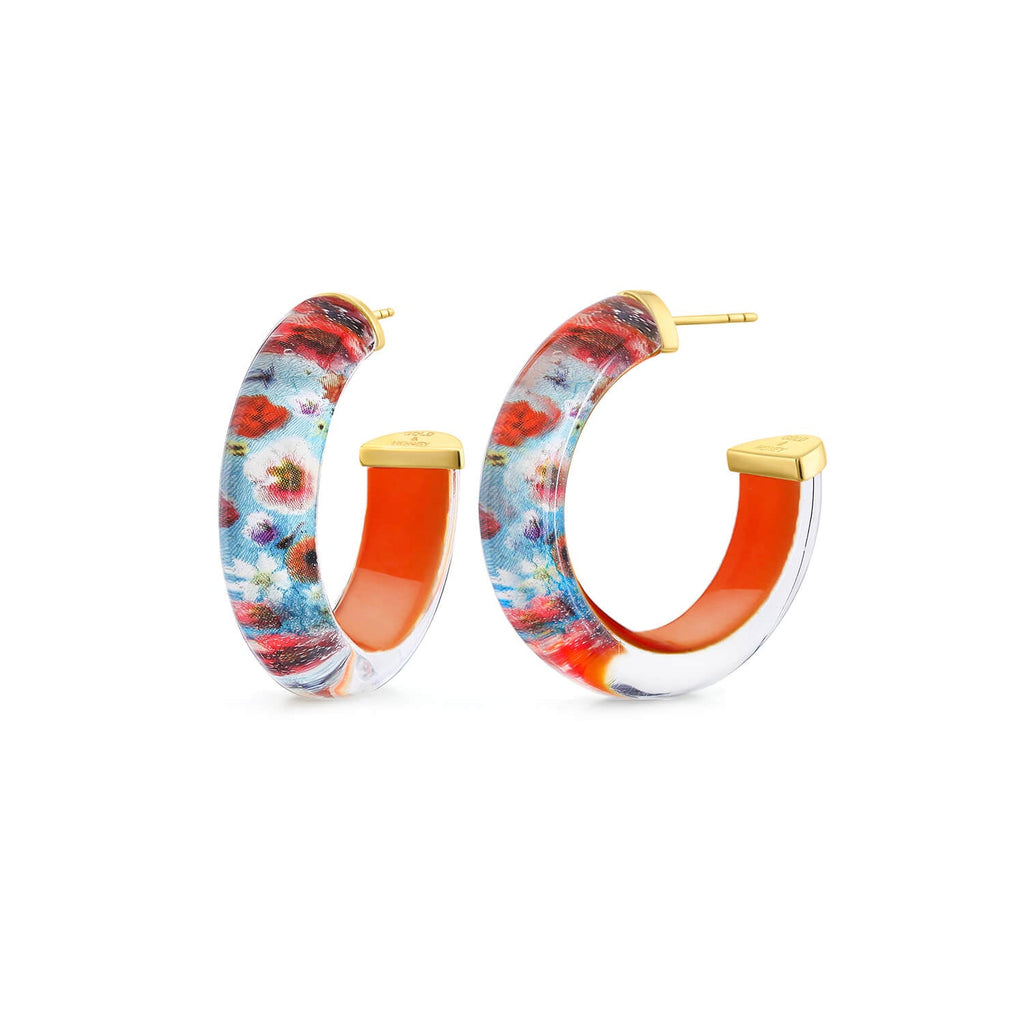 Gold & Honey Wild Thang Illusion Hoop Earrings