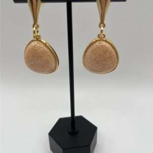 Amazonite Drop Earrings - Gold Plated