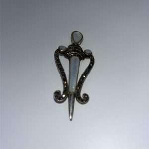 Victorian Era Antique Marcasite Art Nouveau Pendant - 925 Silver