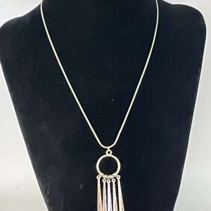 Modern Silver Pendant Necklace