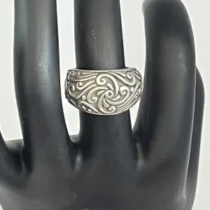 Vintage MLD 925 Sterling Silver Swirl Ring Size 7