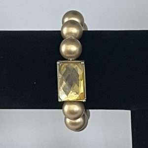 Vintage Lia Sophia Faux Pearl and Gem Expanding Bracelet.