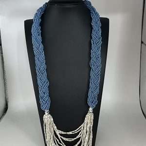 Aid Through Trade Nepal Braided Hema Necklace Twilight Silver