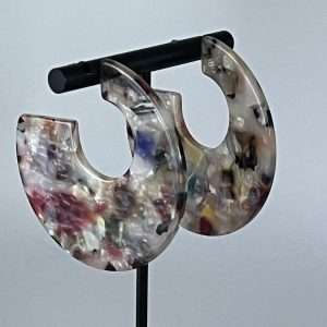 Adella Drop Earrings Multicolored Resin